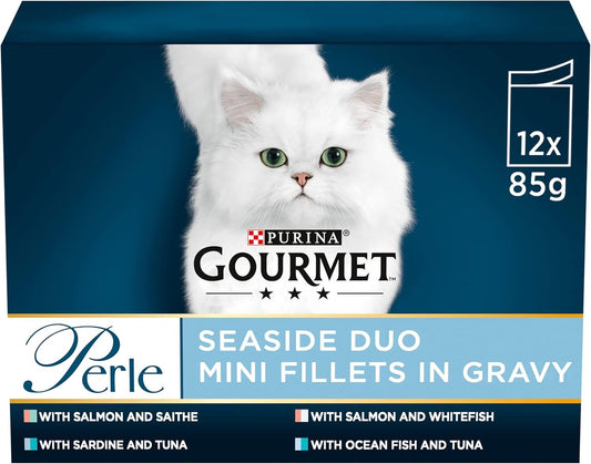 Gourmet Perle Pouch Seaside Duo in Gravy 85g 12pk x 4