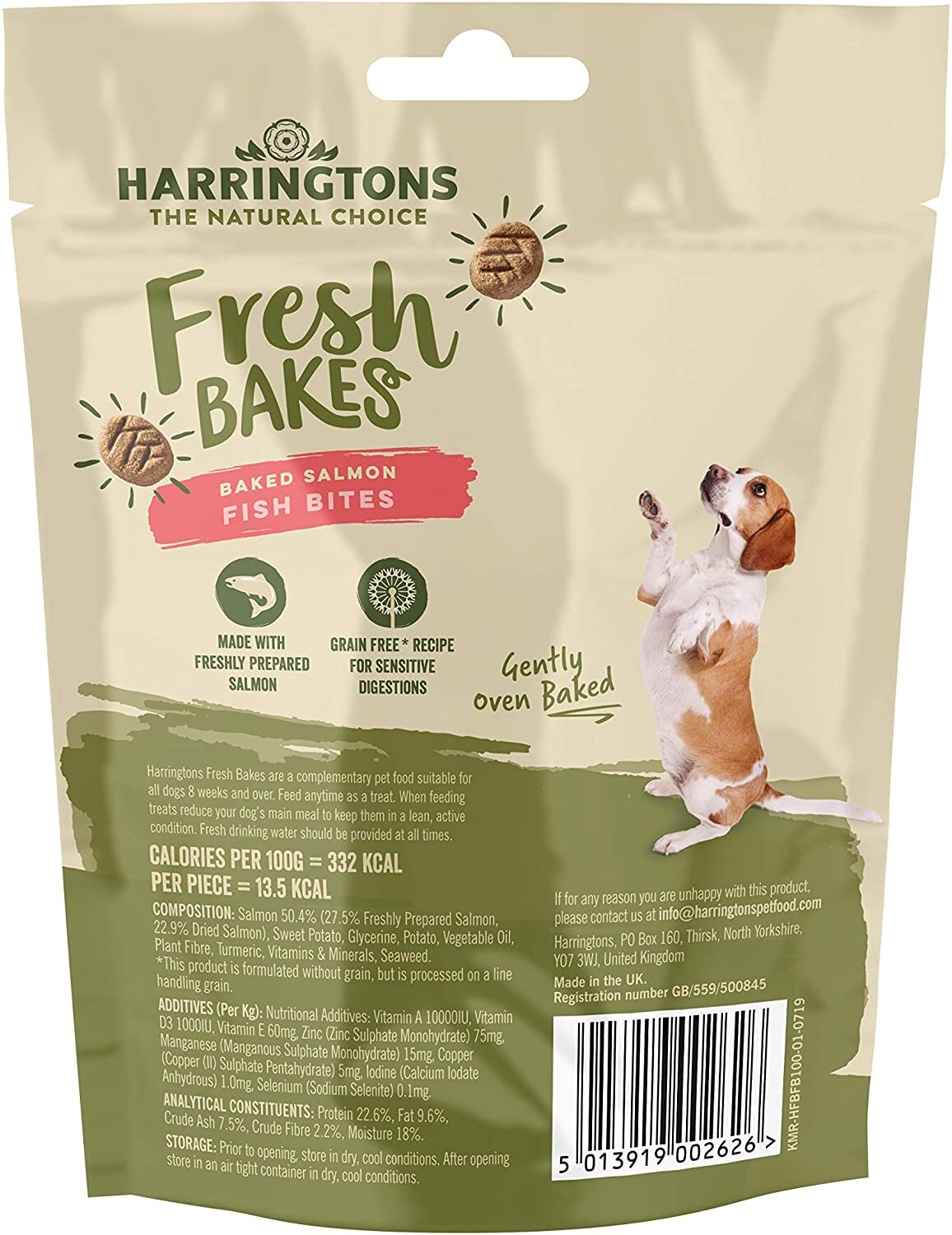 Harringtons Fresh Bakes Salmon Treats 100g x 8