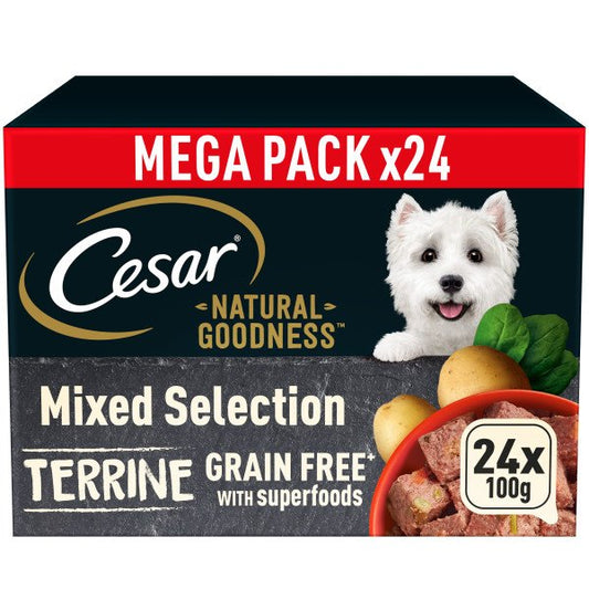 Cesar Foil Natural Goodness Mixed Selection Terrine MEGAPACK 100g 24pk x 1