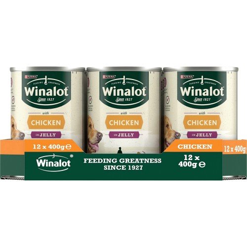 Winalot Classics Adult Dog Can Chicken in Jelly 400g x 12