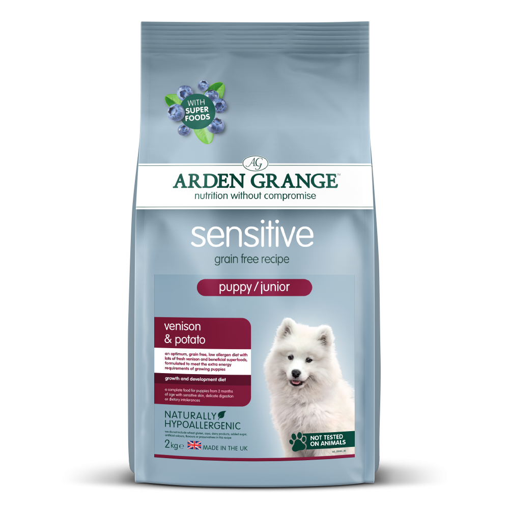 Arden Grange Sensitive GRAIN-FREE Puppy / Junior - Venison & Potato 2kgArden Grange Sensitive GRAIN-FREE Puppy / Junior - Venison & Potato 2kg