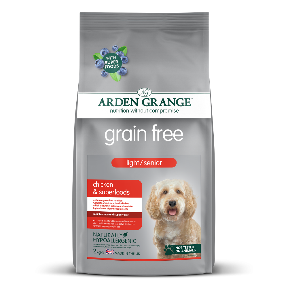 Arden Grange Adult Dog Grain Free Light/Senior Chicken & Superfoods 2kg