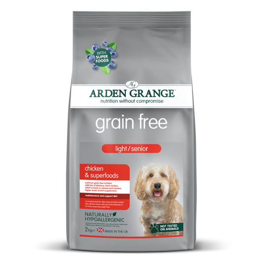 Arden Grange Adult Dog Grain Free Light/Senior Chicken & Superfoods 2kg