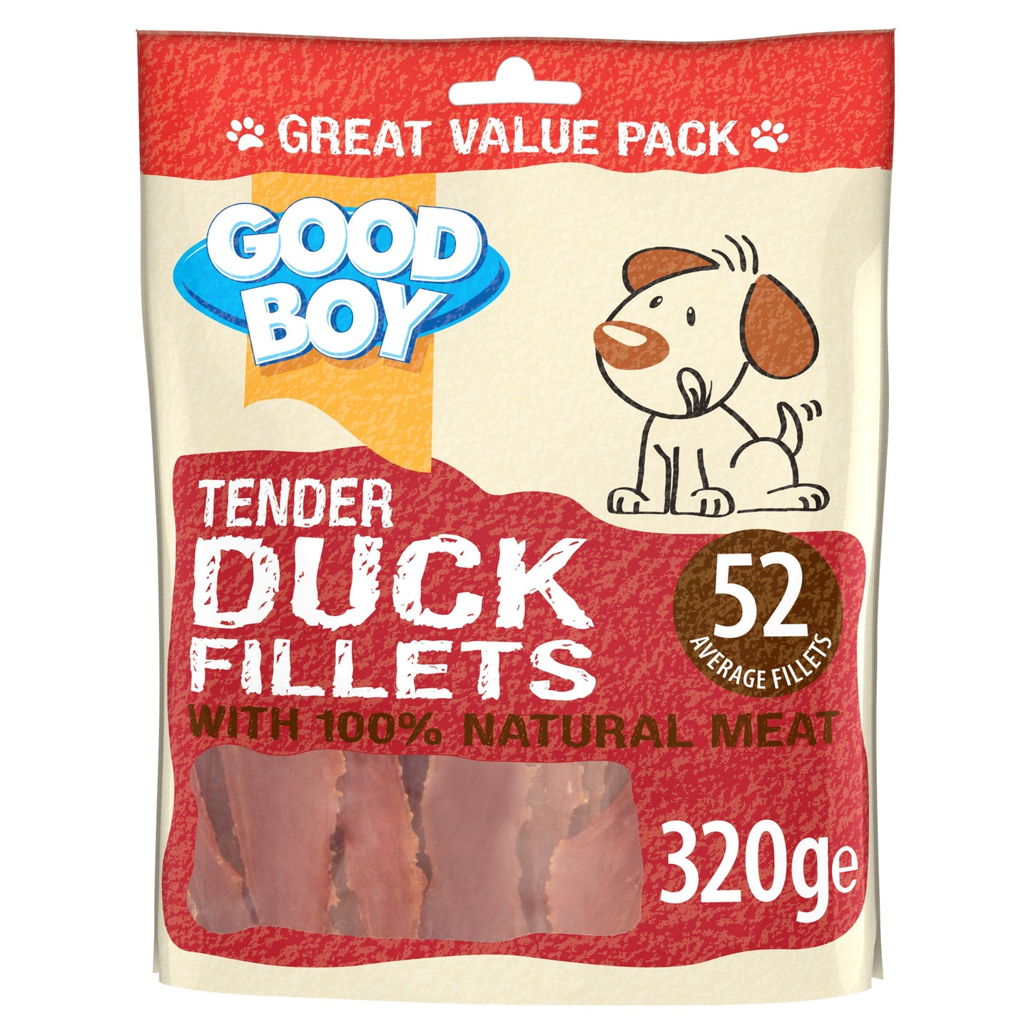 Good Boy Pawsley & Co. Dog Treats - Tender Duck Fillets 320g x 5