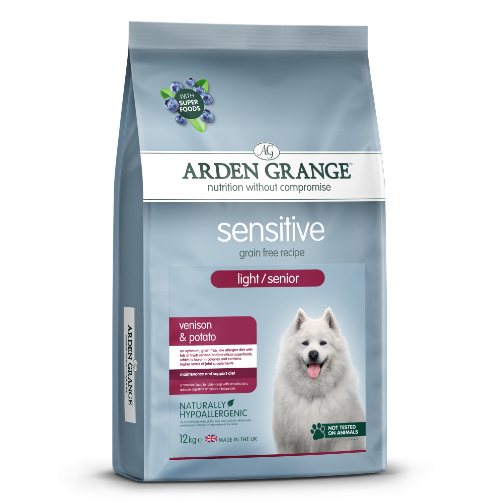 Arden Grange Sensitive GRAIN-FREE Light / Senior - Venison & Potato 12kg