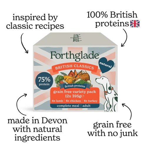 Forthglade British Classics Multipack Lamb/Chicken/Turkey 395g 12pk x 1