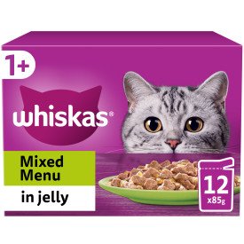 Whiskas Pouch 1+ Mixed Menu Jelly 85g 12pk x 4