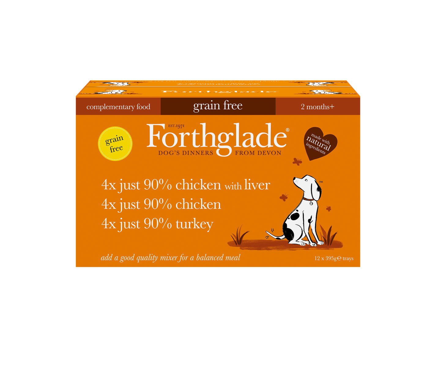 Forthglade Dog Tray Just Poultry Multicase 395g x 12