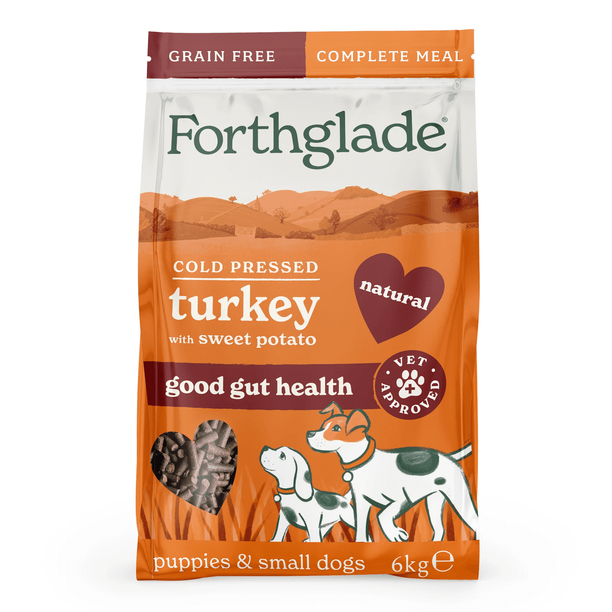 Forthglade Cold Pressed Puppy & Small Dog GRAIN FREE Turkey 2kg