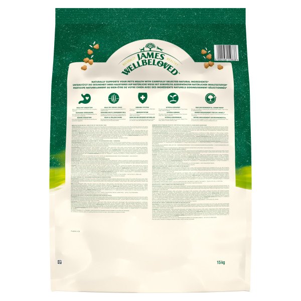 James Wellbeloved Adult Dog - Duck & Rice 15kg
