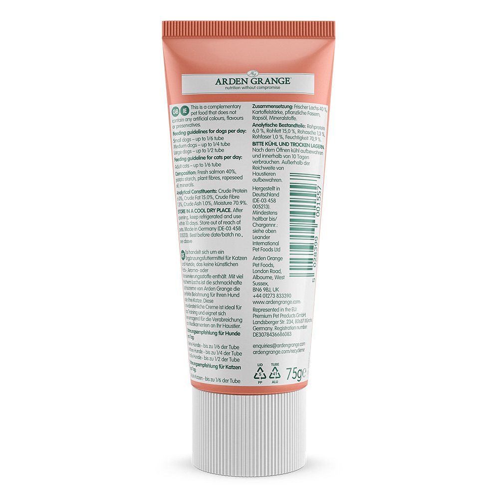 Arden Grange Tasty SALMON Treat Paste 75g x 1