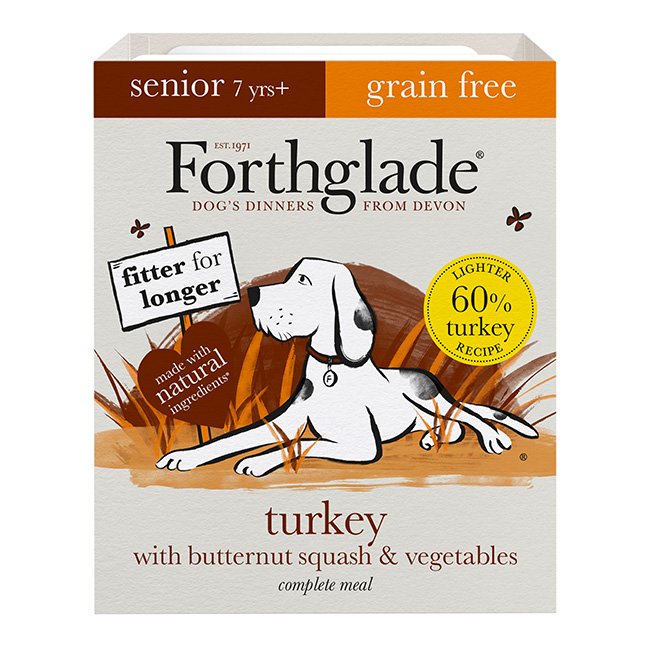 Forthglade Complete Senior Grain Free Turkey Turkey, Butternut Squash & Veg 395g x 18