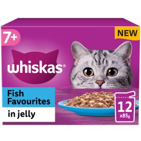 Whiskas Pouch 7+ Fish Favourites Jelly 85g 12pk x 4