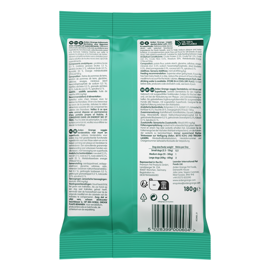 Arden Grange Dental Stick with Mint & Superfoods 7pk 180g x 8