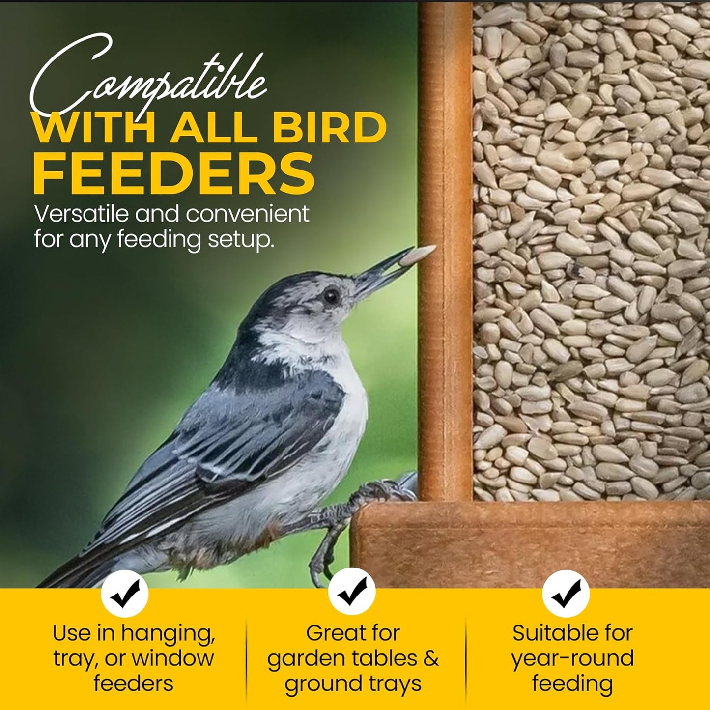 3L Bag Sunflower Hearts- Beewarm Wild Birds Food