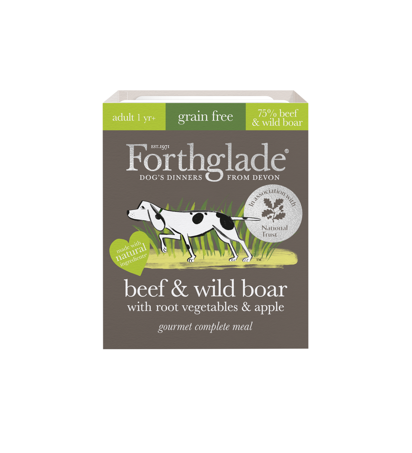 Forthglade Gourmet Dog Beef & Wild Boar with Root Veg & Apple 395g x 7
