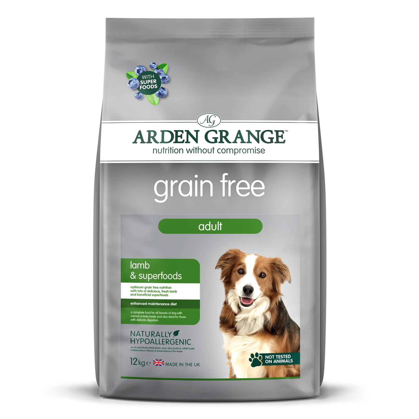 Arden Grange Adult Dog Grain Free Lamb & Superfoods 12kg