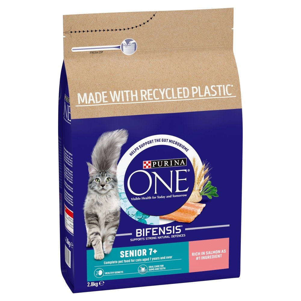 Purina One Cat Senior 7+ Salmon & Wholegrain 2.8kg x 1