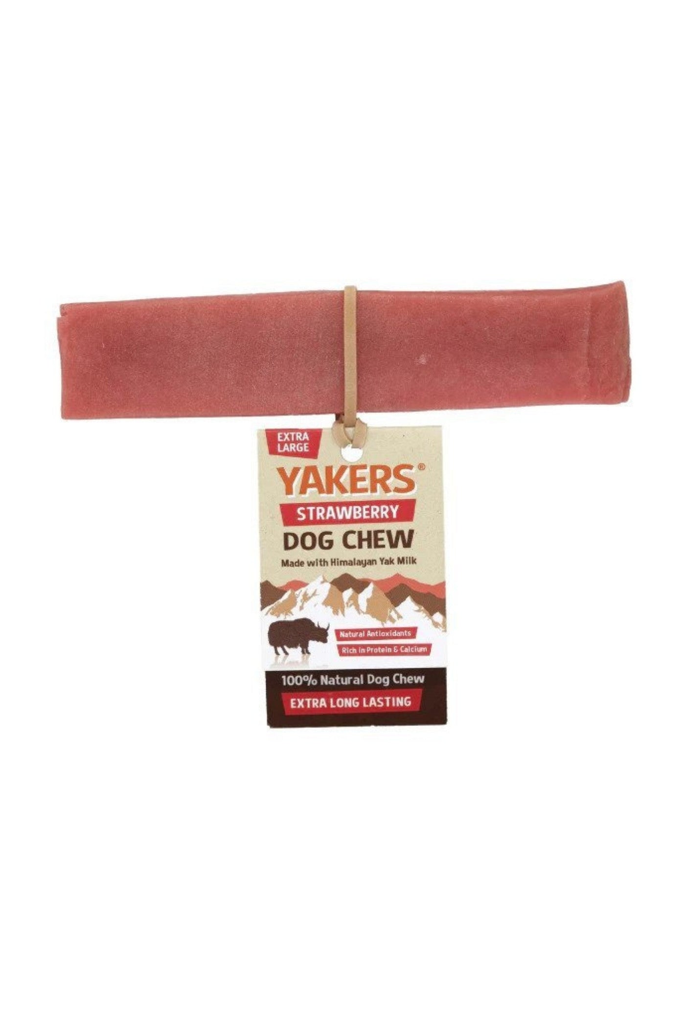 Yakers Dog Chew STRAWBERRY Extra-Large x 10