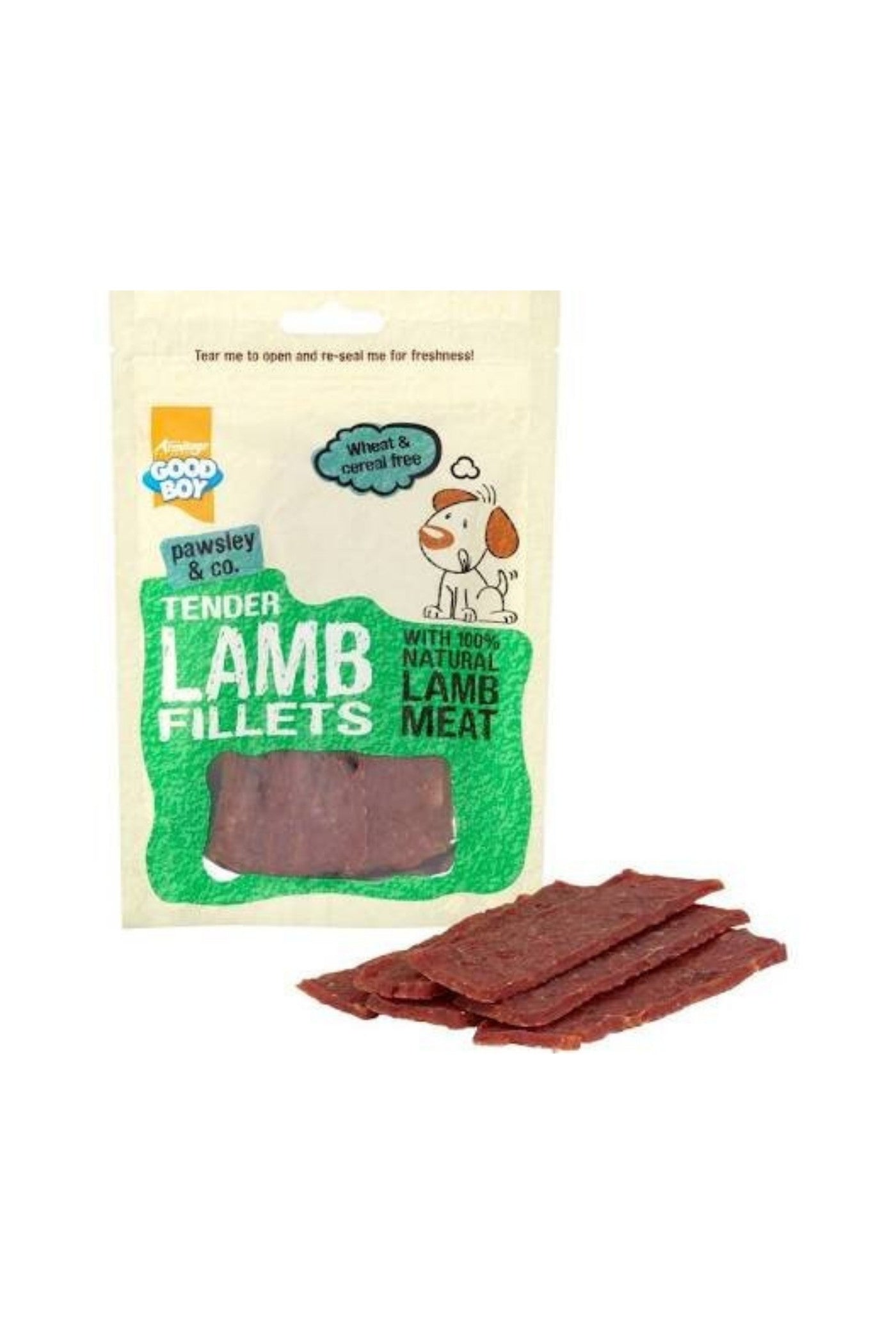 Good Boy Pawsley & Co. Dog Treats - Tender Lamb Fillets 80g x 10