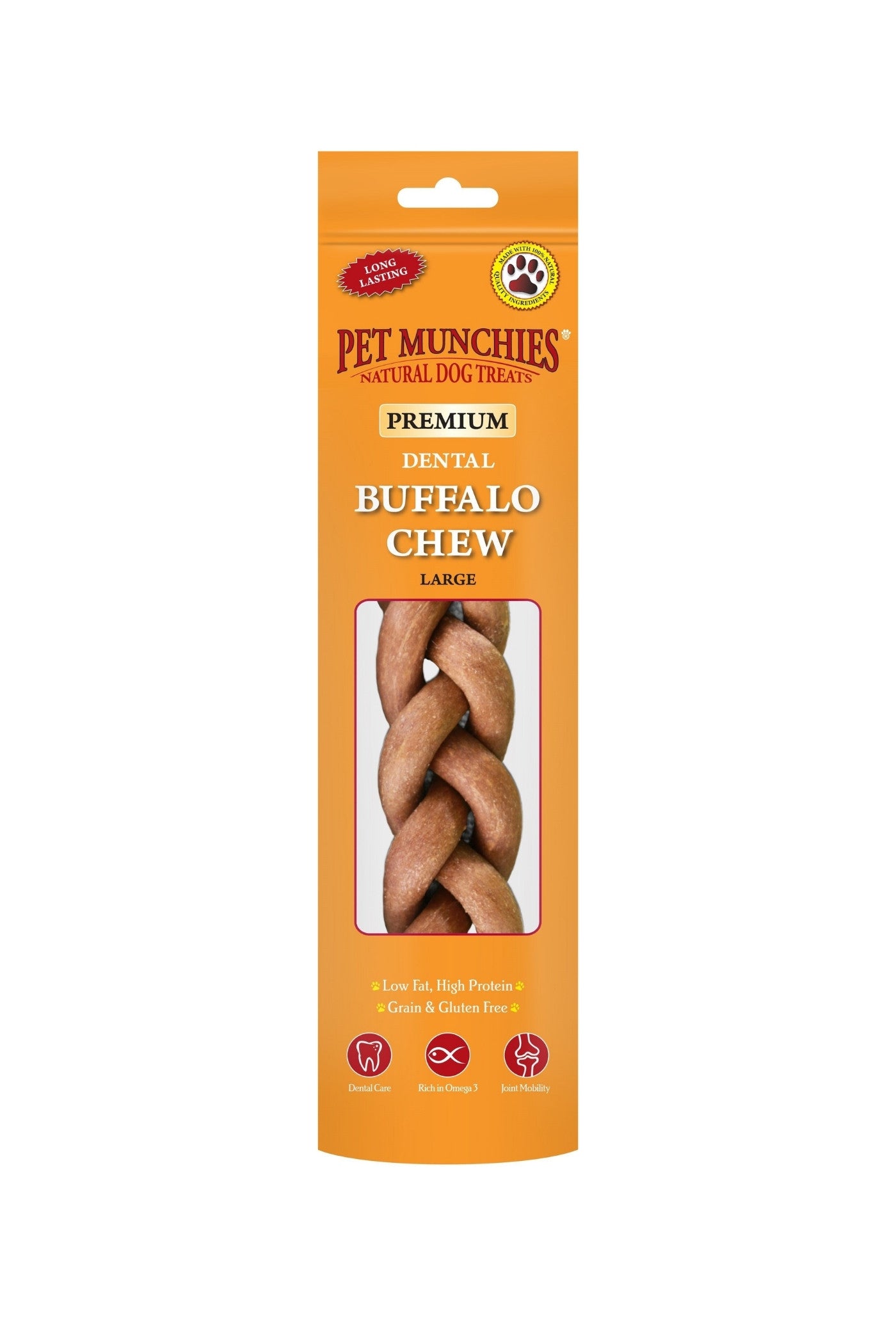Pet Munchies Dog Buffalo Chews Large x 8