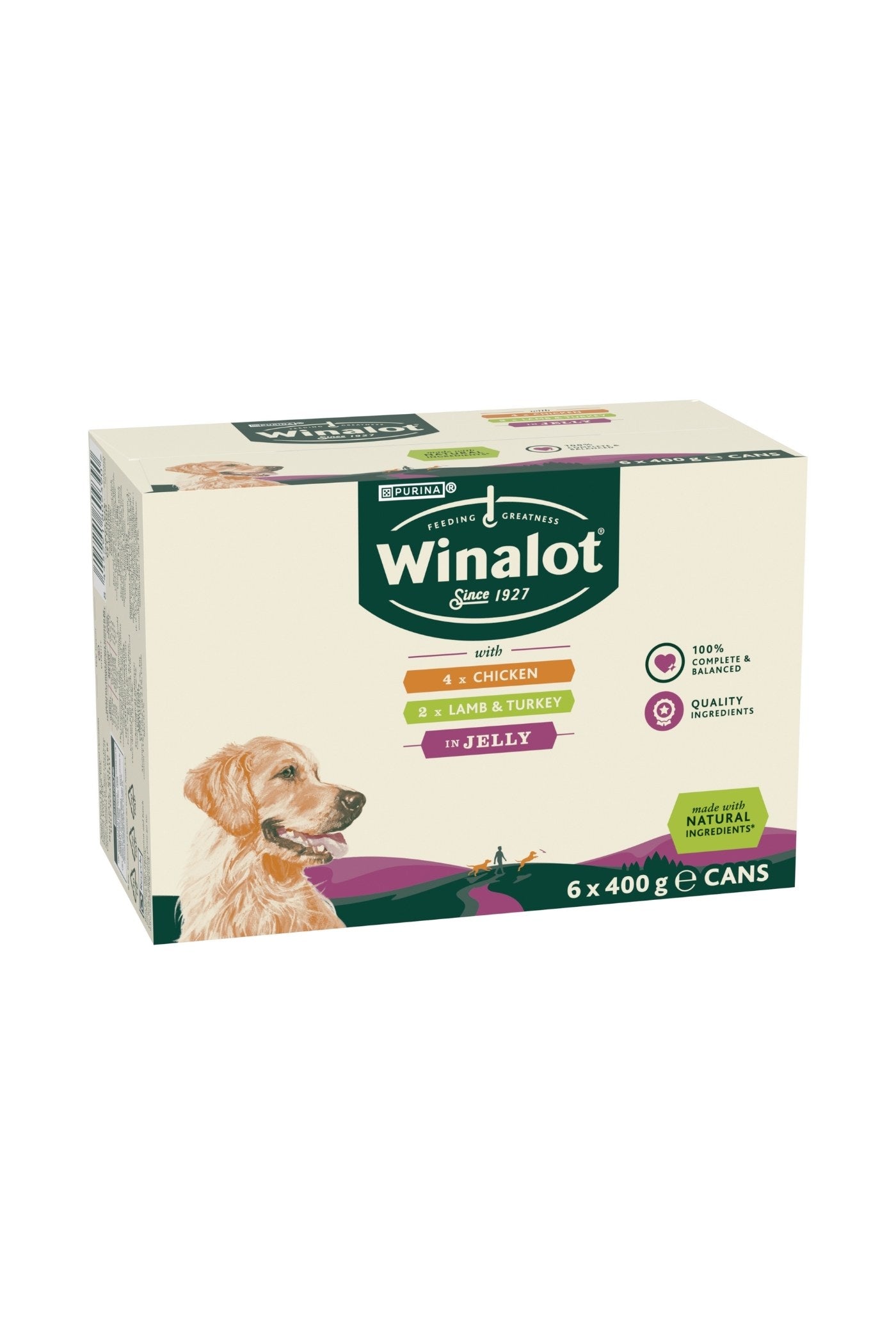 Winalot Classics Adult Dog Can Meat (Chicken/Lamb & Turkey) 400g 6pk x 4