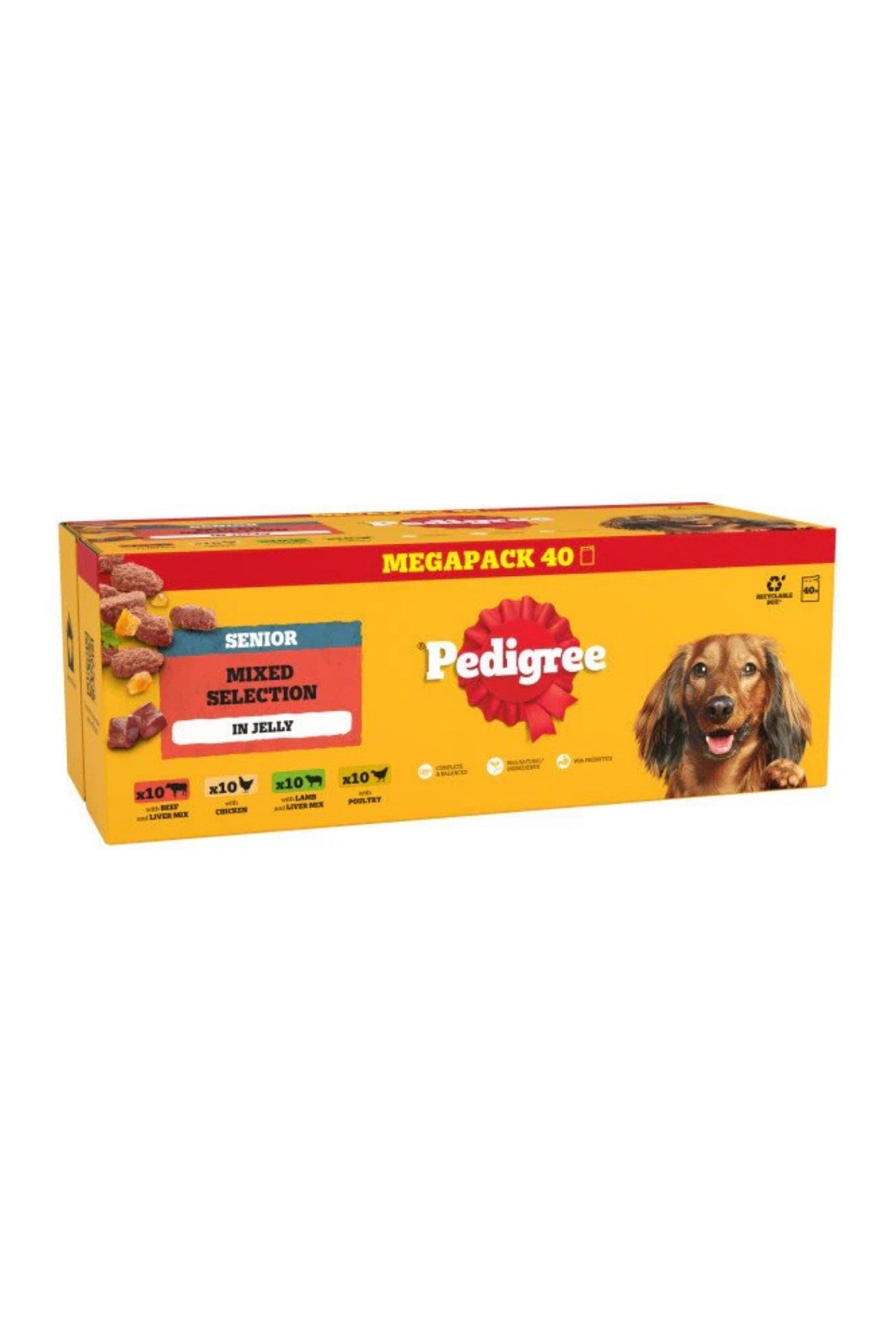 Pedigree Pouch Senior Mixed Selection in Jelly 100g x 40