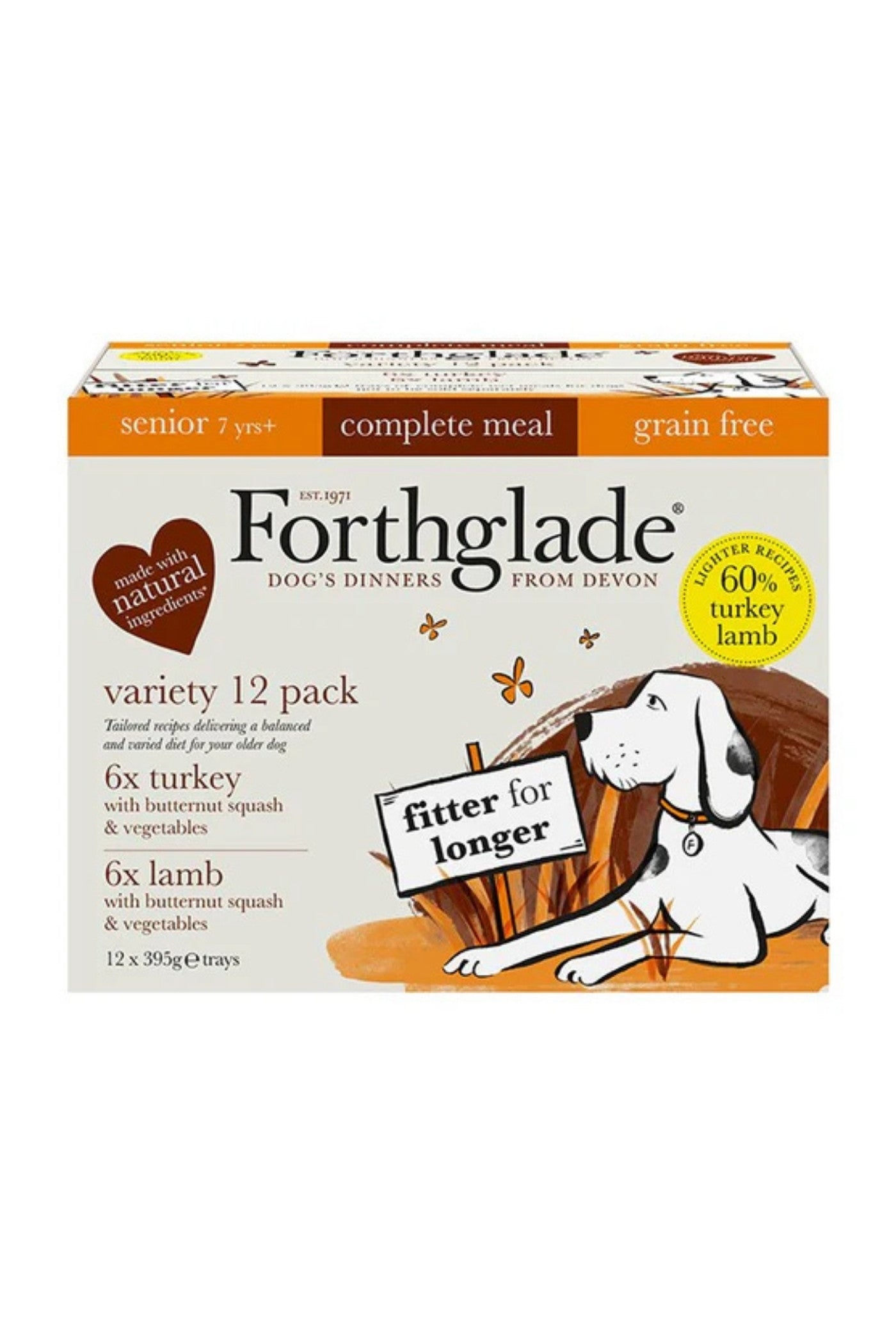 Forthglade Complete Senior Grain Free Variety 12pk 395g x 1