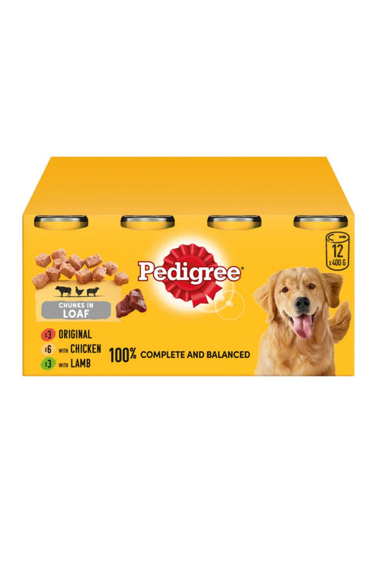 Pedigree Can Adult in Loaf - Mixed 400g 12pk x 2