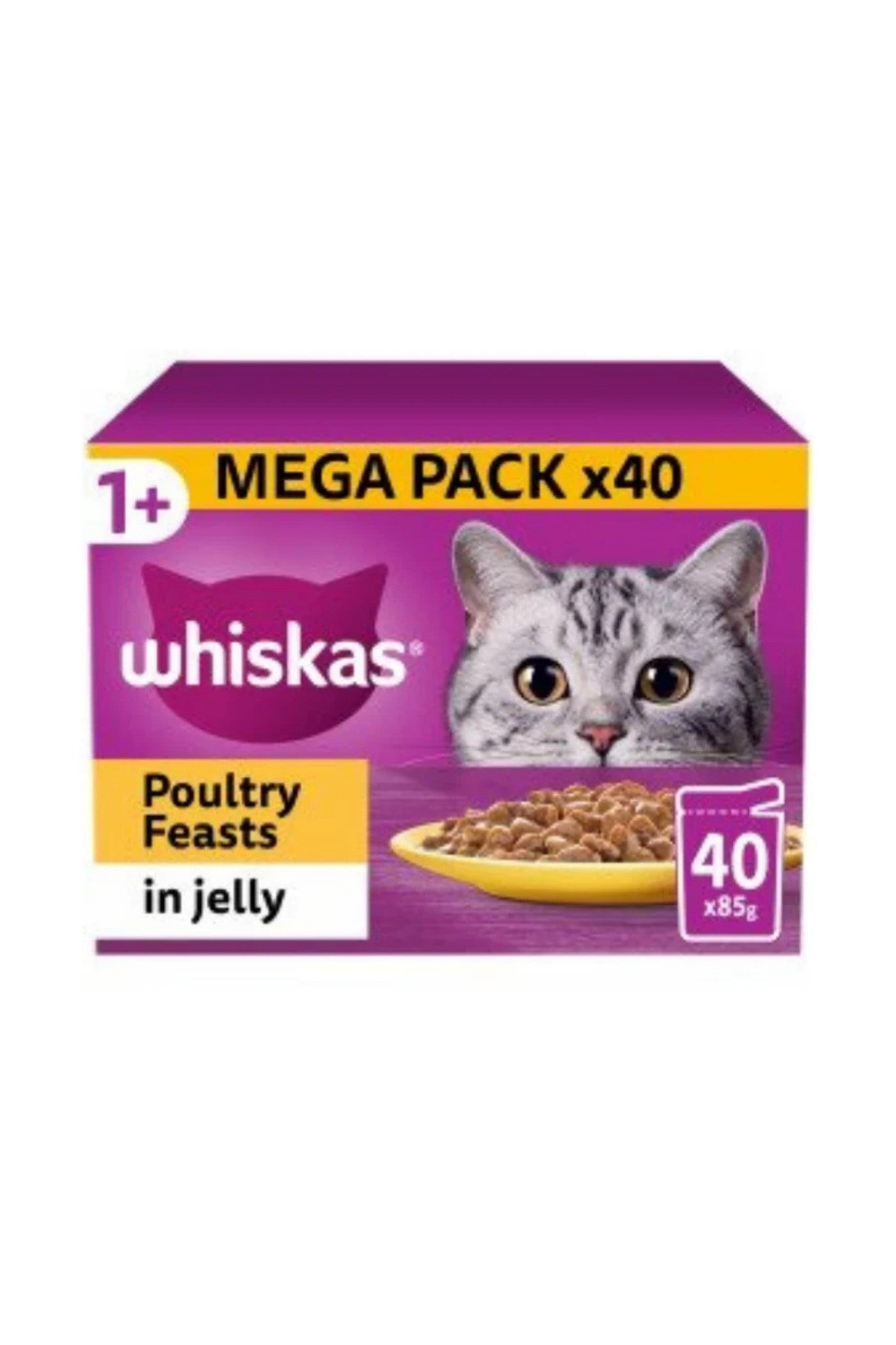 Whiskas Pouch 11+ Poultry Feasts Jelly 85g 12pk x 4