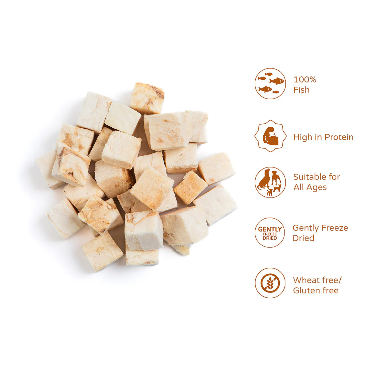 Kind & Gentle 100% White Fish Fillet Dog Treats 15g Tube