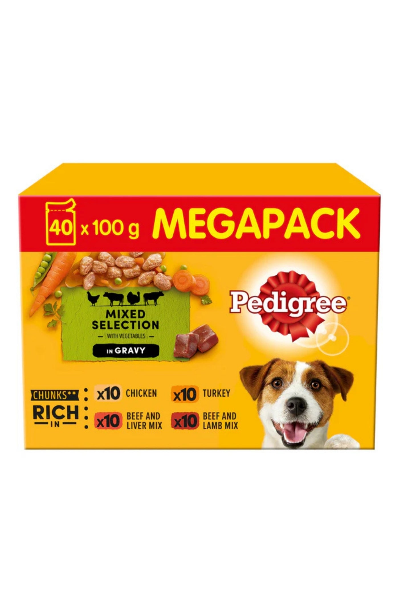 Pedigree Dog Pouch Adult Mixed Selection in Gravy 100g x 40