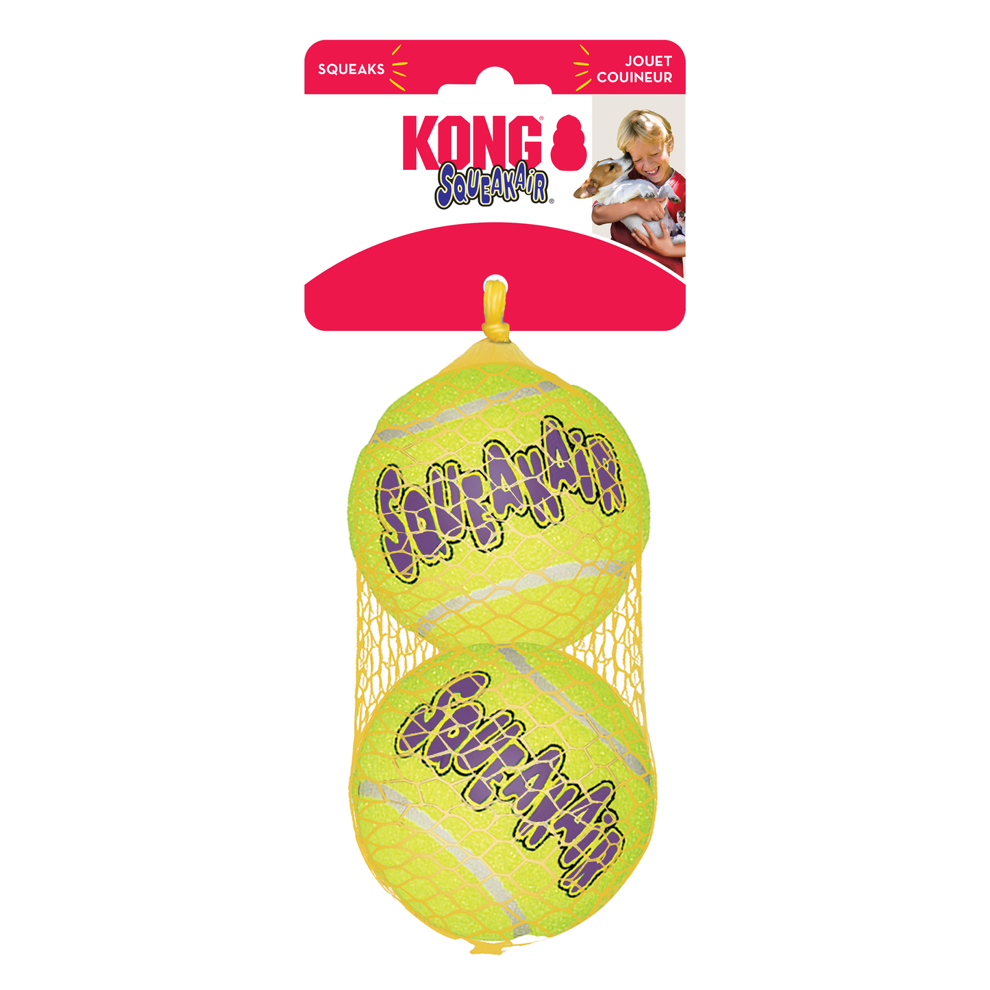 KONG SqueakAir Balls Large 3.25" Net-of-2 x 1