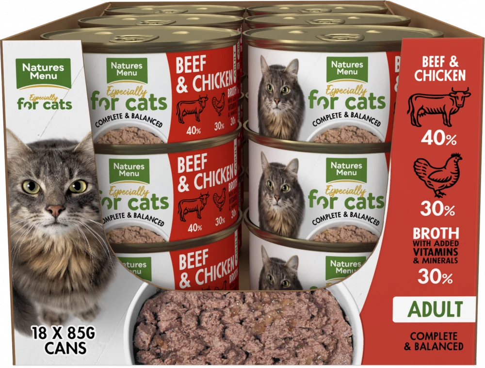 Especially for Cats Cans Beef & Chicken For Adult Cats