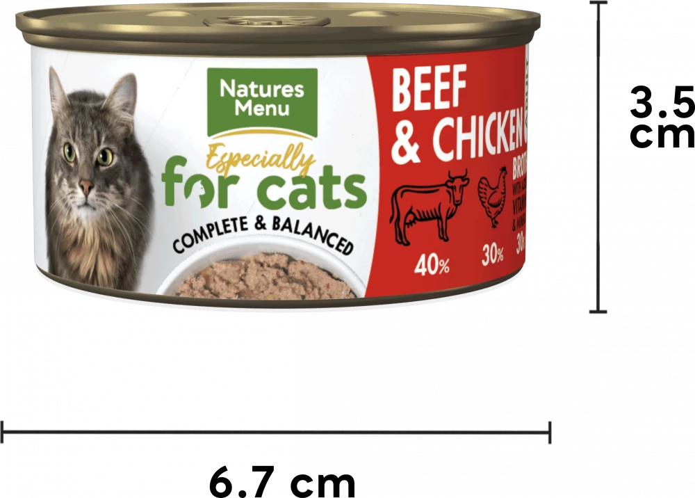 Especially for Cats Cans Beef & Chicken For Adult Cats