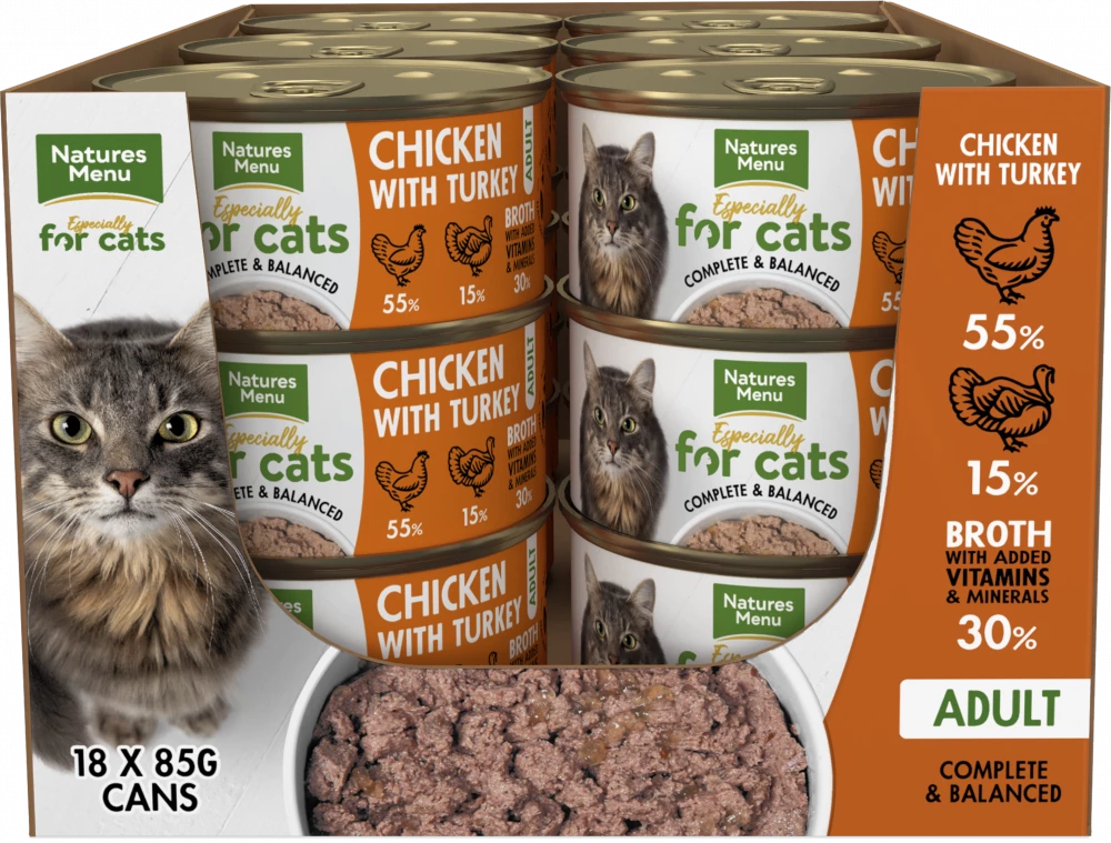 Especially for Cats Cans<br/>Chicken & Turkey
For Adult Cats
