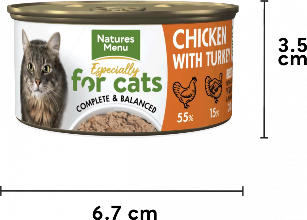 Especially for Cats Cans<br/>Chicken & Turkey
For Adult Cats