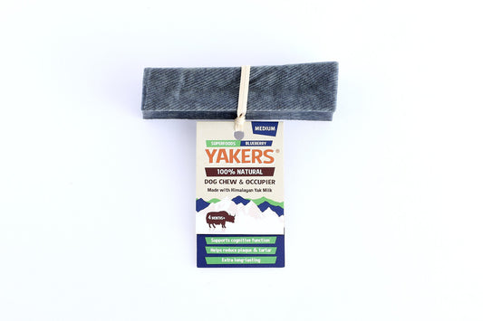 Yakers Dog Chew BLUEBERRY SUPERFOOD Medium x 20