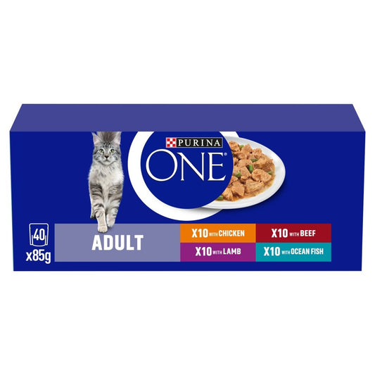Purina One Cat Pouch Mixed Selection in Gravy 85g x 40