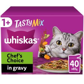 Whiskas Pouch 1+ Tasty Mix Chef's Choice Gravy 85g MEGA 40pk