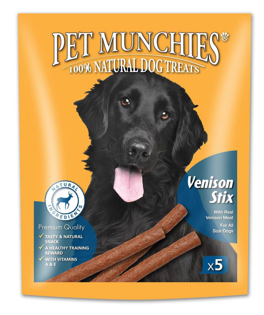 Pet Munchies Dog Stix - Venison 50g x 5 x 10
