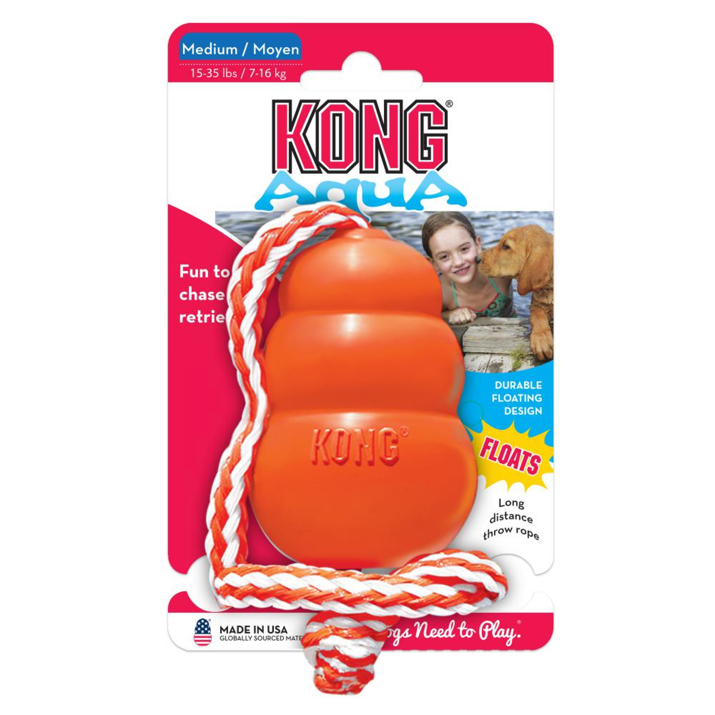 KONG Aqua (Floating Retrieval Toy) Medium x 1