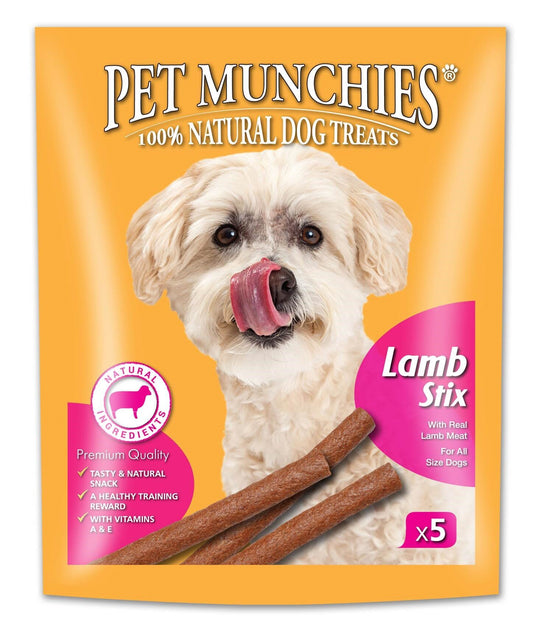 Pet Munchies Dog Stix - Lamb 50g x 5 x 10