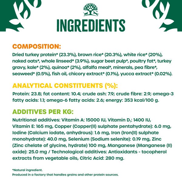 James Wellbeloved Adult Dog Superfoods - Turkey, Kale & Quinoa 1.5kg