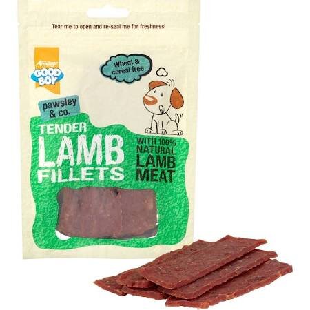 Good Boy Pawsley & Co. Dog Treats - Tender Lamb Fillets 80g x 10