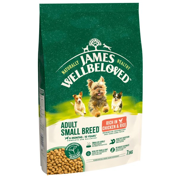 James Wellbeloved Adult Small Breed Chicken & Rice 7.5kg