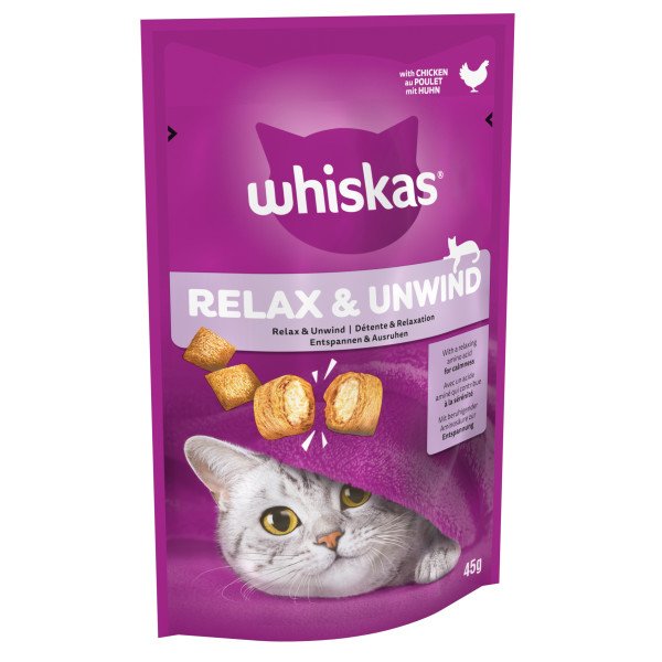 Whiskas Relax & Unwind Cat Treats 45g x 8