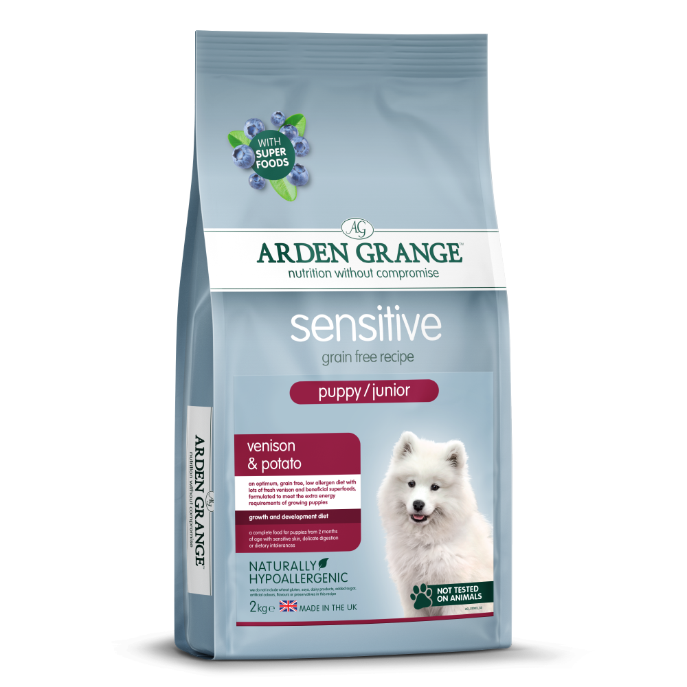 Arden Grange Sensitive GRAIN-FREE Puppy / Junior - Venison & Potato 2kgArden Grange Sensitive GRAIN-FREE Puppy / Junior - Venison & Potato 2kg
