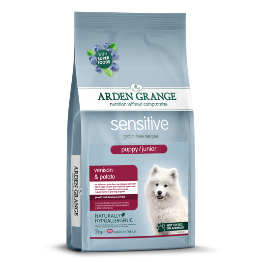 Arden Grange Sensitive GRAIN-FREE Puppy / Junior - Venison & Potato 2kgArden Grange Sensitive GRAIN-FREE Puppy / Junior - Venison & Potato 2kg
