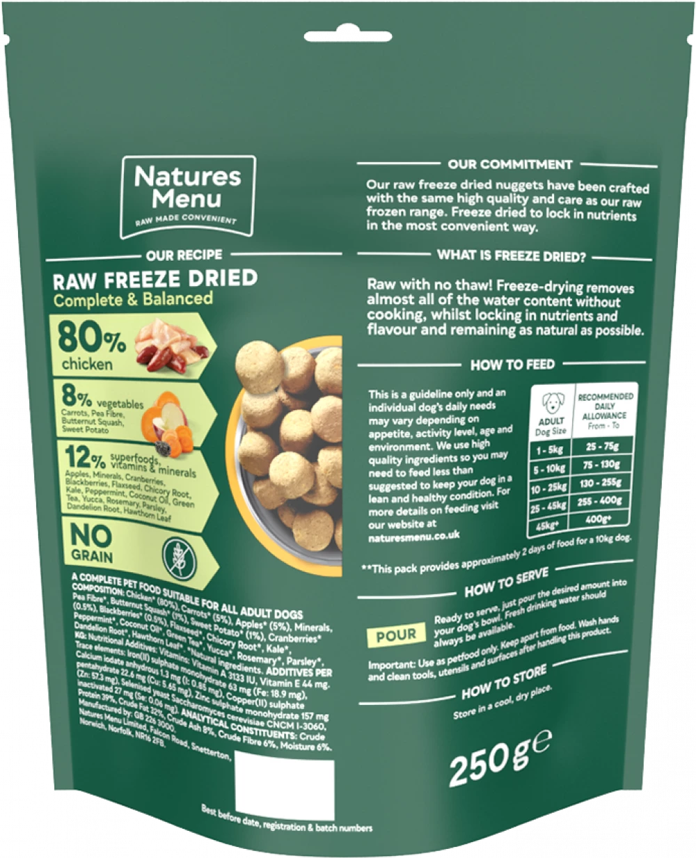 Complete Freeze Dried Food 80/20 Chicken For Adult Dogs